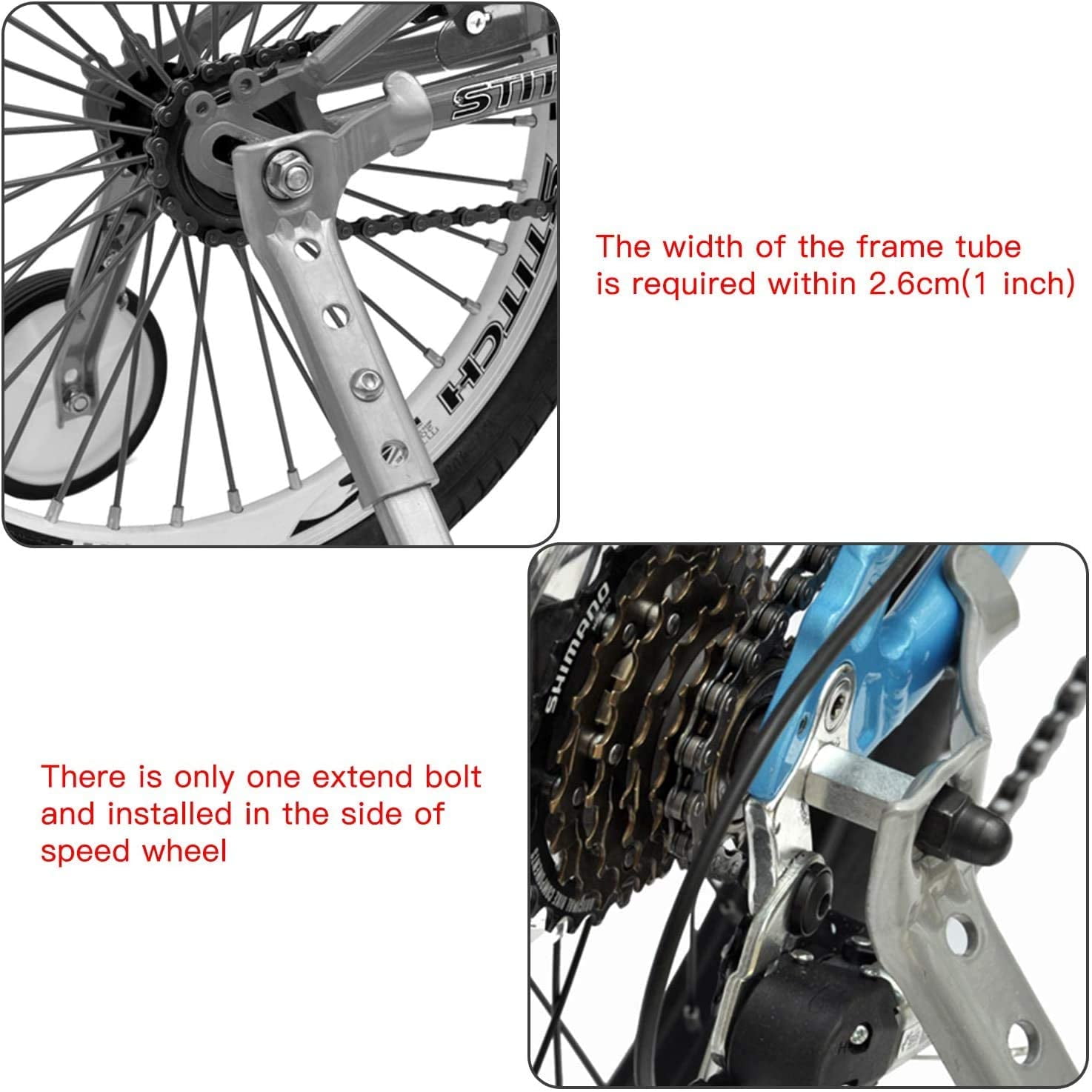 ZMLEVE Variable Speed Bike Training Wheels Bicycle Stabilizers Mounted Kit for Kids Variable Bike of 18 20 22 Inch 1 Pair Walmart