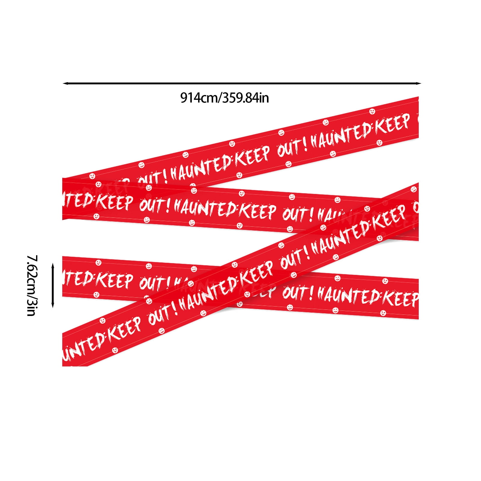 Spooky Halloween Caution Tape - 82ft Decorative Safety Barrier For Parties & Haunted Houses