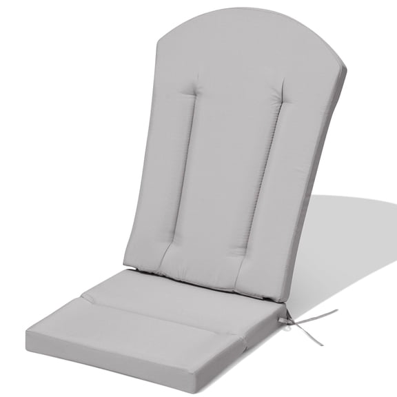 Light Grey Adirondack Chair Cushions Set Of 2 Outdoor Water-Resistant High Back Seat And Backrest