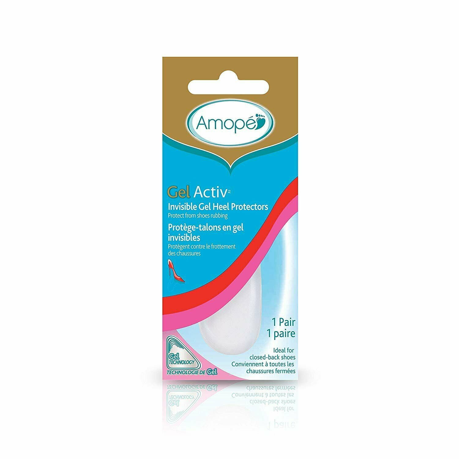 Women's Amope Gel Activ Every Day Heels Insoles for All Day Comfort {SIZE 5-10} 
