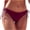 Wine, variant on Staron Women's High Waist Bikini Bottom Retro Solid Color Swimwear Straped Swimming Trunks Slim Fit Beach Vacation Pool, Black L