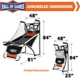 thumbnail image 3 of EZ-Fold Arcade Basketball Game, 84 inch Indoor, Steel Frame, Black, by Hall of Games, 3 of 8