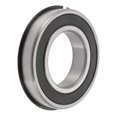 thumbnail image 1 of Unique Bargains Roulements à Billes 6211NR2RS Rainure Profonde 55x100x21mm P0 Double Joint en Caoutchouc Roulements Lubrifiés 1 Pce Roue de Scooter Planche à Roulettes Universelle Ton Argent Noir, 1 of 6