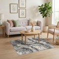 thumbnail image 3 of ODIKA 4'x6' Ultra-Soft Area Rug, Graffiti Marbled Grey Featuring Flowing Streaks Gradient Blend None Washable, Bare feet friendly, Silk-Touch for Bedroom Home office, 3 of 7