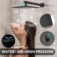 thumbnail image 2 of Juego de grifos para ducha GBBNE Rainfall con pulverizador de mano, color bronce, 2 of 9