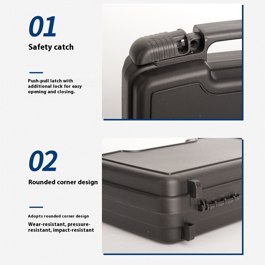 Plastic Tool Storage Box Lightweight Design Case for Contractors and Handymen
