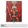 thumbnail image 4 of Chilfamy Nutcracker Cane Detailed Throw Blanket for Couch Sofa Bed Office Travel Camping School Flannel Blanket Super Soft for All Seasons 3 Sizes 60x80in, 4 of 6