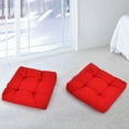 thumbnail image 6 of YEXJ Set of 4 Tufted Patio Cushions, 4" Outdoor Seat Cushions, Waterproof & High Elasticity for Comfortable Sitting Experience, Square Chair Cushions for Indoor Outdoor Use-2-Red, 6 of 12