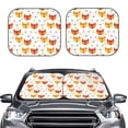 thumbnail image 2 of Balery Cute Fox with Heart Parasol para parabrisas de coche de 2 piezas | Parasol plegable para parabrisas delantero de coche para la mayoría de sedanes-Small, 2 of 6