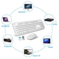thumbnail image 4 of Combo de teclado y ratón inalámbricos FOPETT 104 teclas blanco, 4 of 7