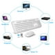 thumbnail image 4 of Combo de teclado y ratón inalámbricos FOPETT 104 teclas blanco, 4 of 7
