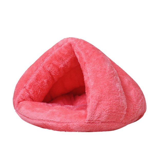 Xihbxyly Cama Cálida de Invierno para Mascotas, Caseta Triangular para Perros, Saco de Dormir de Felpa Suave, Cómoda y Cálida, Ideal para Mascotas Pequeñas y Medianas, Ideal para Perros y Gatos, Tama