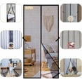 thumbnail image 5 of Black Mesh, Quick Install Mesh Magnetic Screen 40” x 85.5” - Helps Keep Bugs & Insects Out - Perfect for Single Doors Leading to your Porch or Patio - Folds for Easy Storage, 5 of 7