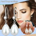 thumbnail image 1 of HomeKingdee 925 Silver-Platedy Pearl Drop Earrings for Women - Trendy Dangle Earrings AAA+ Quality Wedding Jewelry Gift for Brides, 1 of 7