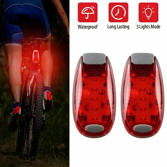 HIBIBUD 2 Pack LED Bike Tail Lights, Bicycle Rear Cycling Safety Lights - Clip on, Strobe, Warning, Flashing, Blinking, Reflective Light Accessories