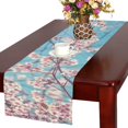 thumbnail image 1 of BSDHOME Chemin de Table en Coton et Lin Fleur de Cerisier et Fleur de Sakura 14x72 Pouces, 1 of 4