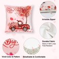 thumbnail image 2 of Valentín Día Decoración de almohadas Decorativas 18x18 Conjunto de 4, decoración de cuadros de búfalo regalos del día de San Valentín esquí esquí Gafas de esquí, 2 of 5