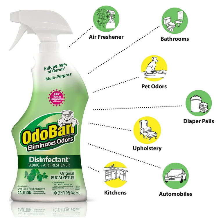OdoBan Original Eucalyptus Scent Disinfectant Fabric Air Freshener 32 fl oz