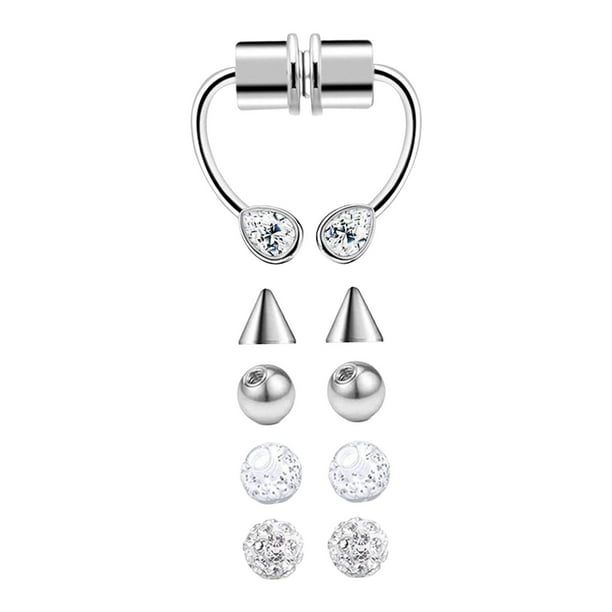 Anillo para la nariz, juego de piercings para la nariz, joyería para piercings corporales, moda, cómodo de llevar, accesorio exquisito, regalo ideal, piercings para la nariz, tornillo Estilo C