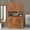 Brown, variant on Pouseayar 70.87" Tall Kitchen Cabinet with 6-Doors, 1-Open Shelves and 1-Drawer, Freestanding Kitchen Pantry Cabinet, Microwave Storage Cabinet, White