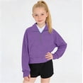 thumbnail image 2 of Tumotour Pullover Sweatshirts for Middle Big Girls Half Zip Sport Hoodless Cropped Tops Long Sleeve Pullover Fall Tunic Blouses, 2 of 6