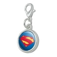 thumbnail image 2 of Superman New 52 Shield Logo Antiqued Bracelet Pendant Zipper Pull Charm with Lobster Clasp, 2 of 5