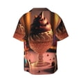 thumbnail image 6 of Lsque Colorful Cake Ice Cream print Men's Cuban Collar Short Sleeve Shirt Summer Beachwear Casual Button Down Fashionable Vacation Leisure Shirt-Small, 6 of 7