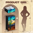 thumbnail image 3 of Dresser for Bedroom with 4 Storage Drawers Multi Dimensional Stained Glass Western Desert Scene Dressers Chest of Drawers Steel Framed Fabric Closet Organizers for Dorm Entryway, 3 of 8