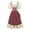 Wine, variant on Lenago Womens Apron Dresses For Women Oktoberfest Costumes Multiple Color Schemes Square Collar Short Sleeves Dirndl Dresses German Dresses Festival Bavarian Costume Beer Carnival Women Party Dresses