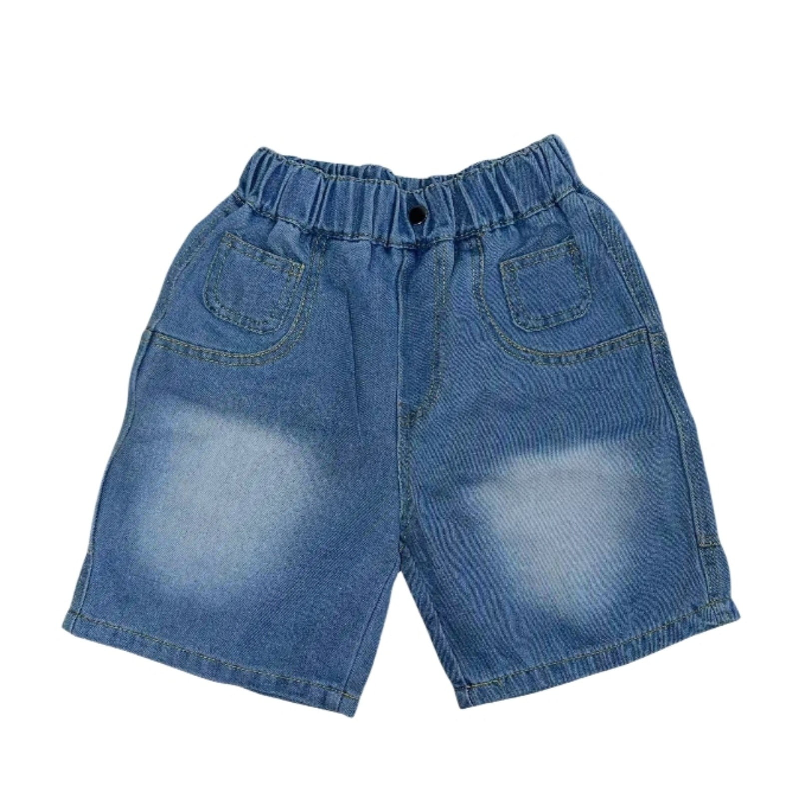FYDUU Boy's Jean Shorts Boys Shorts Summer Denim Shorts Fashion Baggy Jorts Shorts Elastic Waist Casual Denim Trousers Kids Teenagers Jean Shorts 3-4 Years