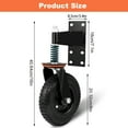 thumbnail image 3 of 8" Heavy Duty Fence Gate Wheel, 600lbs Load Capacity Spring Loaded Casters, 360° Rotation for Uneven Surfaces, 3 of 9
