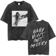thumbnail image 2 of Camiseta de Tate mcae Greedy Album Tour Merch para hombre y mujer, camisa de manga corta lavada Vintage a la moda, camisetas de gran tamaño 100% de algodón, 2 of 5