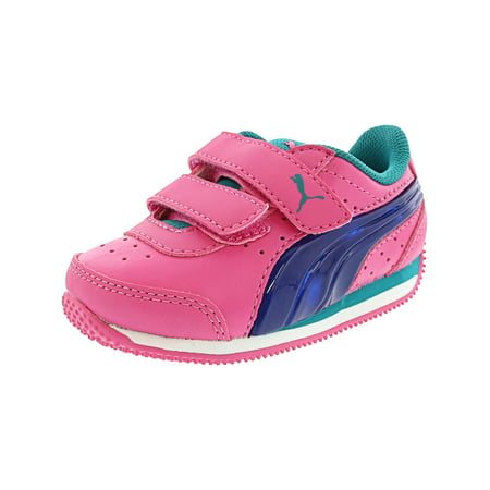 Puma Speed Light Up Power Shocking Pink/True Blue Ankle-High Walking Shoe -
