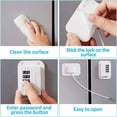 thumbnail image 3 of 4 Piezas de Cerradura de Refrigerador, Cerradura de Congelador, Cerradura de Puerta de Nevera, Combinación de Cerraduras de Seguridad para Niños para Cajones de Gabinetes (Blanco), 3 of 6