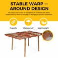 thumbnail image 4 of Orange Abstract Table Cloths for 6 Foot Rectangle Tables, Vintage Geometric Gradient Oil Painting Modern Patio Waterproof Elastic Fitted Tablecloths, Washable Rectangular Table Cover for Camping, 4 of 8