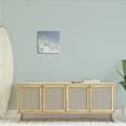 thumbnail image 2 of Stupell Industries Muted Blue Aerial Beach Scene Ocean Coast Crowd Graphic Art Gallery-Wrapped Canvas Print Wall Art, 30x30, by Avery Tillmon, 2 of 5