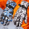 thumbnail image 4 of Gants de Cyclisme Imperméables Résistants à l'Usure Imprimé Camouflage Coupe-Vent Gants de Sport pour Extérieur, 4 of 10