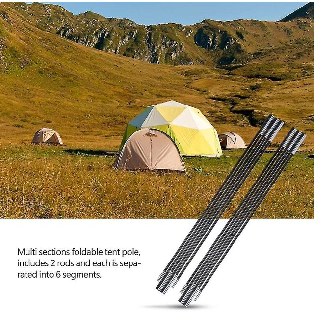 Postes para carpas Auspicious, poste de carpa de fibra de vidrio, barra para carpa para acampar, senderismo, 3,1 m