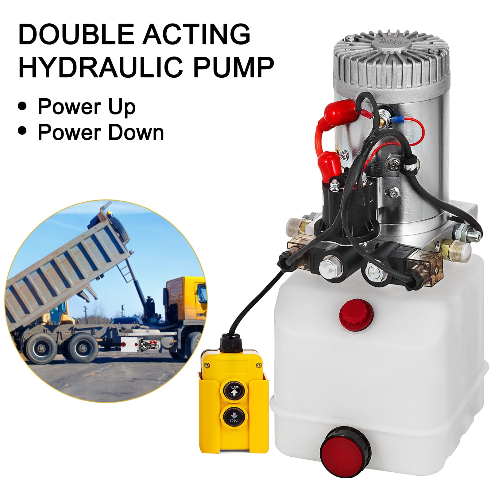 Buy VEVOR Hydraulic Pump 3 Quart Hydraulic Power Unit Double Acting