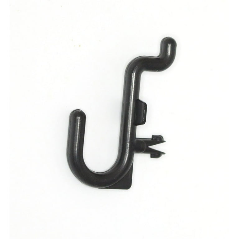 Black Peg Board Hook Kit Pegboard 50 Pieces J Hook Style--BLACK--Plastic J Hook Pegboard Locking Garage Crafts
