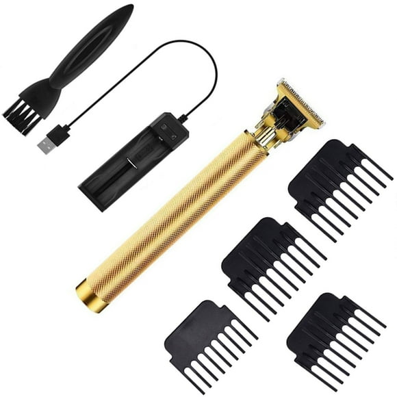 Professional Cordless Rechargeable Hair Trimmer,0mm Baldheaded Hair Clippers T-Blade Hair Clipper for Men Zero Gapped Detail Beard Shaver Barbershop
