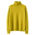 thumbnail image 4 of Gyexs Womens Fall Sweaters Casual Classic Soft Loose Fit Basic Pullover Business Casual Work Blouses Christmas Sweater, Yellow, Size L, 4 of 4