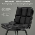 thumbnail image 3 of Sailvan Dining Chairs Set of 2, Modern PU Leather Upholstered Kitchen Chairs, Swivel Dining Room Chair with Double-Layer Fabric Cushion, Black, 3 of 8
