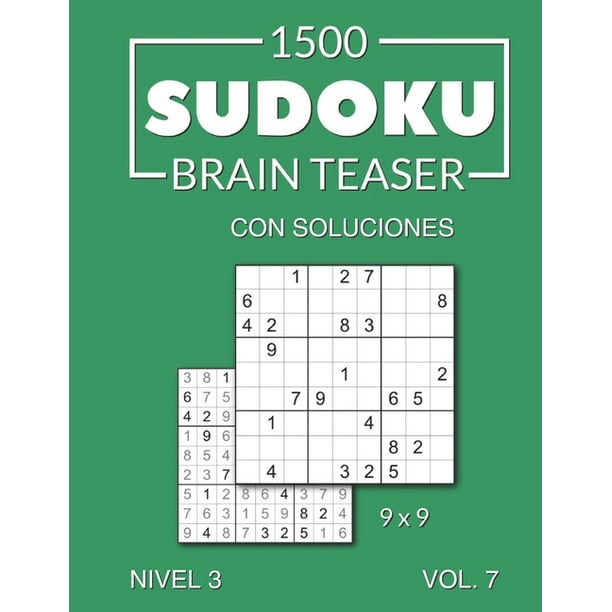 1500 Brain Teaser 9x9 con soluciones: Nivel 3 (normal), Volumen 7, Edición en español - Walmart.com