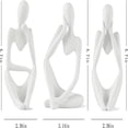 thumbnail image 2 of Chok Home Decor Thinker Statue Living Room Decorations Abstract Art Sculpture Set of 3 Resin Collectible Figurines for Office Table Shelf Decor, 2 of 5