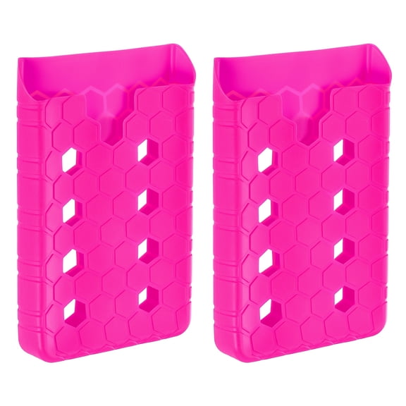 Uxcell 2 Pack Organizer Holder for Beach Bag, Silicone Vertical Insert Holder Charm, Round Hole Organizer Beach Tote Bag Accessories for Keychain Sunglasses Wallet Phone, Rose Red