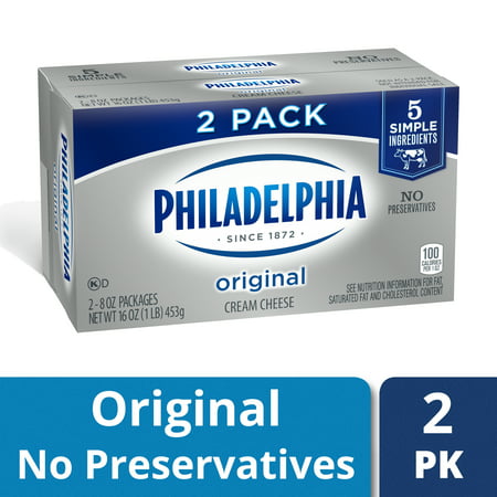 cheese cream philadelphia oz original packages pack ct count regular bar brick box walmart