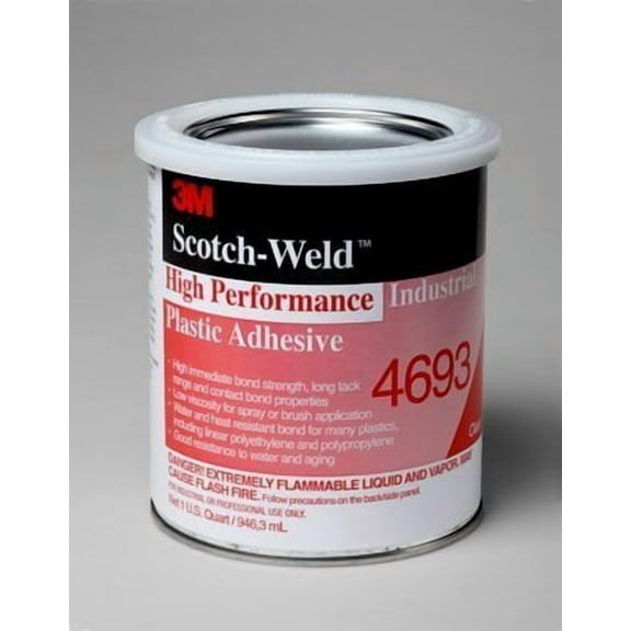3m Contact Cement, 4693 Series, Clear, 1 qt, Can 4693