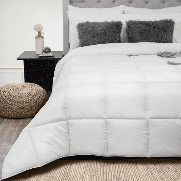 TESSO HOME Edredón Acolchado Extra Grande Hipoalergénico Relleno Suave de Microfibra Down Alternative Ideal para Todo el Año Uso como Edredón o para Funda Duvet IND Blanco
