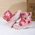 thumbnail image 6 of Zshosam Snow Shoes for Kids Kids Snow Boots Leather, Boys Girls Winter Boots with Warm Lining and Durable Non-Slip Sole Size 3.5,(Hot Pink Big Kids 3.5), 6 of 9